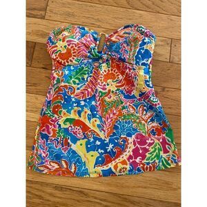 Lauren Ralph Lauren women’s multicolor patterned strapless swimsuit top 6